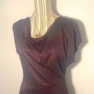 Ann Taylor dark purple knee length cocktail dress